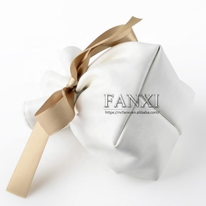 FANXI Vente en gros de sacs à bijoux élégants personnalisés en couleur, pochette cadeau, sac en cuir PU pour bijoux - Product Image 5