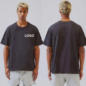 เสื้อยืดคอกลมผู้ชายทรงโอเวอร์ไซส์สีสันสดใสเสื้อยืดโลโก้ออกแบบได้ตามต้องการ - Product Image 5