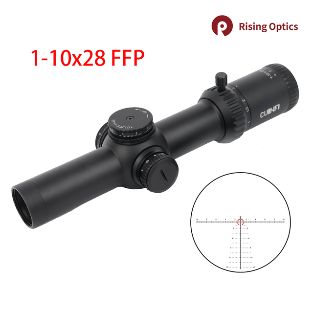 Cuinfi Tstorm 1-10x28 FFP LPVO Scope Japanese ED Glass Reticle Tactical High Magnification Competition Sight Scope