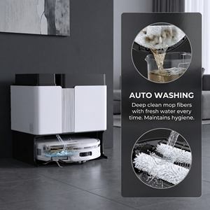Aspirateur robot et serpillière avec aspiration de 20000 Pa, serpillière extensible et brosse latérale, robot aspirateur et laveur pour la maison - Product Image 5