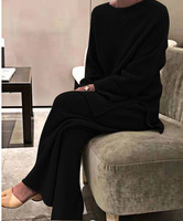 Nouvel Arrivage 2026 – Ensemble Pull et Pantalon Tricoté Décontracté Ample à Manches Longues pour Femme – Collection Hiver