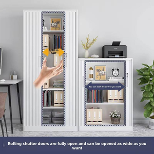 Steel Sliding Door File Cabinet Office Mobile Storage Shelves Bookcase Secure Document Keeper Financial Record <b>Organizer</b> - Product Image 5