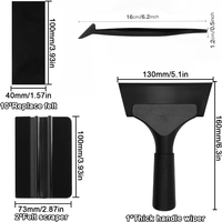 Kit d'outils de covering automobile 10 pièces comprenant une raclette en feutre plastique et un couteau de découpe pour vitres de voiture