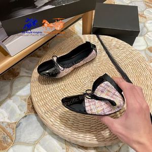Nuevas bailarinas para mujer, zapatos de vestir cómodos, sin cordones, ligeros, modernos, con punta cuadrada, diseño de patchwork de colores, estilo Chanel. - Product Image 5