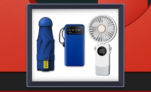 Souvenirs de mariage d'été spéciaux <span class=keywords><strong>Promo</strong></span> Cadeau Tasse <span class=keywords><strong>Capsule</strong></span> Parapluie Ventilateur Pliable Cadeau Ensemble pour les invités - Product Image 2