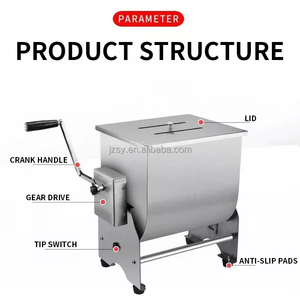 Commercial 10L Hand Operated Stainless Steel Sausage Meat <strong>Stuffing</strong> <strong>Mixer</strong>/Manual Beef Filling Mixing Machine for 20lbs Capacity - Product Image 3
