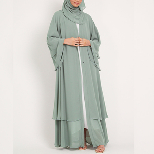 थोक दुबाई लक्जरी इस्लामिक कपड़ों 2023 डिजाइन चिफं स्तरित खुले महिला मुस्लिम पोशाक - Product Image 1