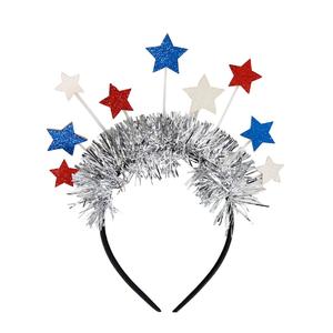 Headband Patriotik Hstyle Bertabur Rhinestone Bendera Amerika Bintang Headband 4 Juli Aksesoris Rambut Dekorasi Hadiah Promosi - Product Image 1