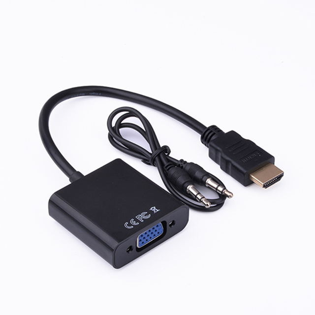 Wholesale 1080P HD-M to VGA Adapter with Audio Output for Laptop & Video Accessories