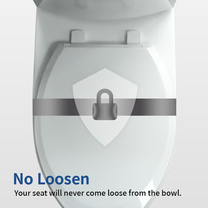 Siège de Toilettes Allongé Moderne en PP Plastique Forme en V, Facile à Nettoyer, Installation Simple, <span class=keywords><strong>Abattant</strong></span> à Fermeture Silencieuse, Fonction de Fermeture Lente pour Salle de Bain - Product Image 4