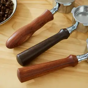 High Customized Quality Vintage Wooden Handled Coffee Machine Powder Bowl Wood Handle Natural Wood Tools Woodworking Tools