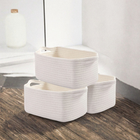 Paniers de rangement pliables multifonctionnels JBM en corde de coton noir pour aliments, fruits et légumes, usage domestique, OEM, ODM