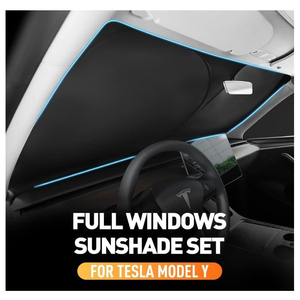 Pare-soleil pliable pour pare-brise et vitres latérales, protection UV, isolation thermique, nylon de luxe, pour <span class=keywords><strong>Tesla</strong></span> <span class=keywords><strong>Model</strong></span> <span class=keywords><strong>3</strong></span>/Y, idéal pour temps chaud - Product Image 3