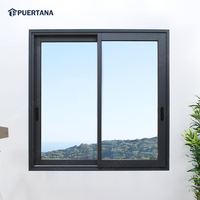 Fenêtre coulissante imperméable en verre Aluminium, grande fenêtre de cuisine, avec moustiquaire, 1 pièce