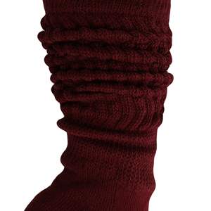 Chaussettes hautes amples pour femmes DB, 3 paires, taille unique, convient aux pointures 5 à 10, chaussettes d'hiver rouges en tricot avec fonction absorbante de la transpiration - Product Image 6