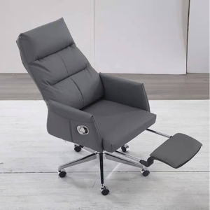 <strong>Nappa</strong> Custom Genuine <strong>Leather</strong> High Back Ergonomic Swivel Black Office <strong>Chair</strong> With Reclining 2.5mm Thickness Mechanism