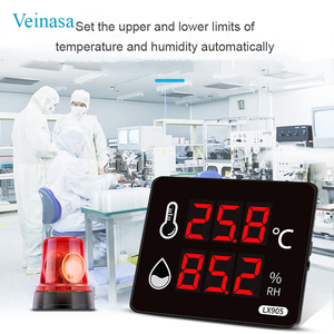Veinasa-HEC-106 Настенный умный цифровой термометр-гигрометр с возможностью индивидуальной настройки OEM/ODM для промышленного использования - Product Image 4