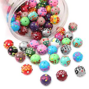 14mm Hand-Painted Diffused Glass <b>Beads</b> Cartoon Design Loose Material for <b>Bracelet</b> Necklace Jewelry Making Crystal Lampwork - Product Image 4