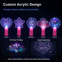 Bâton lumineux acrylique DMX 512 à télécommande, best-seller, Kpop RGB 15 couleurs, noir rose, personnalisable pour fans, bâton lumineux pour fête