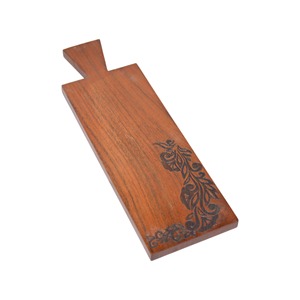Nouveau design Planche à découper en bois d'acacia Planche à pizza élégante et simple pour la cuisine avec gravure au laser Planche à découper - Product Image 2