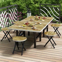 Ensemble Table et Chaises Pliables Modernes pour Extérieur, Idéal Traiteur, Événements et Pique-niques