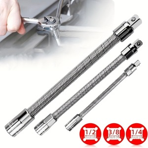 Flexible <b>Extension</b> <b>Rod</b> 1/4 In Chrome Cr-V Vanadium Universal Connecting <b>Rod</b> For Auto Repair Tool - Product Image 3