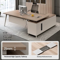Ensemble de chaise de bureau de direction en bois de luxe léger, mobilier de rangement haut de gamme moderne et minimaliste pour superviseur et manager
