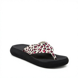 Sandalias de Playa con Plataforma y Estampado de Leopardo, Antideslizantes, Cómodas, para Mujer, para Uso en Exteriores - Product Image 2