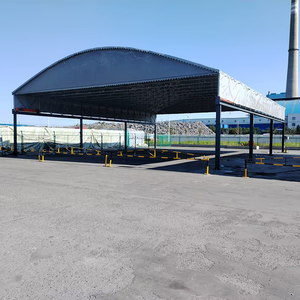 Abri de voiture rétractable électrique robuste toutes saisons en acier galvanisé avec revêtement PVC pour stationnement extérieur personnalisé - Product Image 3