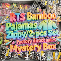 Organic Bamboo Pajamas Bulk Wholesale Whatnot RTS Bamboo Romper Zippy Shortie Baby 2pcs Set Pajamas Mystery Box/Surprise Box