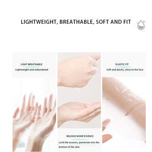 Masque facial en tissu non tissé en fibre d'algues blanches Y115, super hygroscopique, réparation profonde de la peau, matériau de support de masque facial - Product Image 6