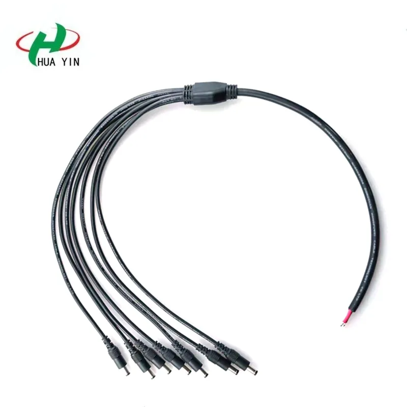 1 in 7 out waterproof cable y type connector for led screen application dc connector lighting male female led electric connect