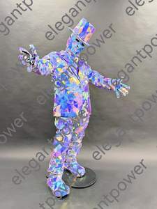 Traje <span class=keywords><strong>de</strong></span> Espejo Personalizado con Bloques <span class=keywords><strong>de</strong></span> Color para Adulto, Disfraz Masculino para Navidad, Halloween, Boda, Bar, Espectáculo - Product Image 5