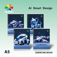 Cuaderno de ejercicios con encuadernación cosida. Cubierta y Contracubierta Personalizables de Alta Calidad y Duraderas para Impresión Laminada A5 para Uso en Oficina
