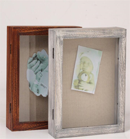 Vente chaude, cadre photo en bois antique en gros, avec taille et couleur personnalisées, boîte à souvenirs
