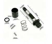 Kit de 6 embouts de verrouillage en acier pour levier d'arrêt, compatible avec les meuleuses d'angle 65A, 85A, 95A, pièces de rechange pour outils électriques, jeu de goupilles de verrouillage