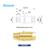 Connecteur coaxial RF femelle GPO (SMP) CuBe 50 Ohm plaqué or -40 à +125 DC-40GHz