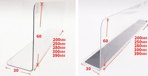 Rak <span class=keywords><strong>Display</strong></span> Akrilik Transparan Kuat Tahan Lama Satu Sisi Multi-Rak Pembagi Rak Bahan Metalik Pengatur Pakaian Supermarket - Product Image 4