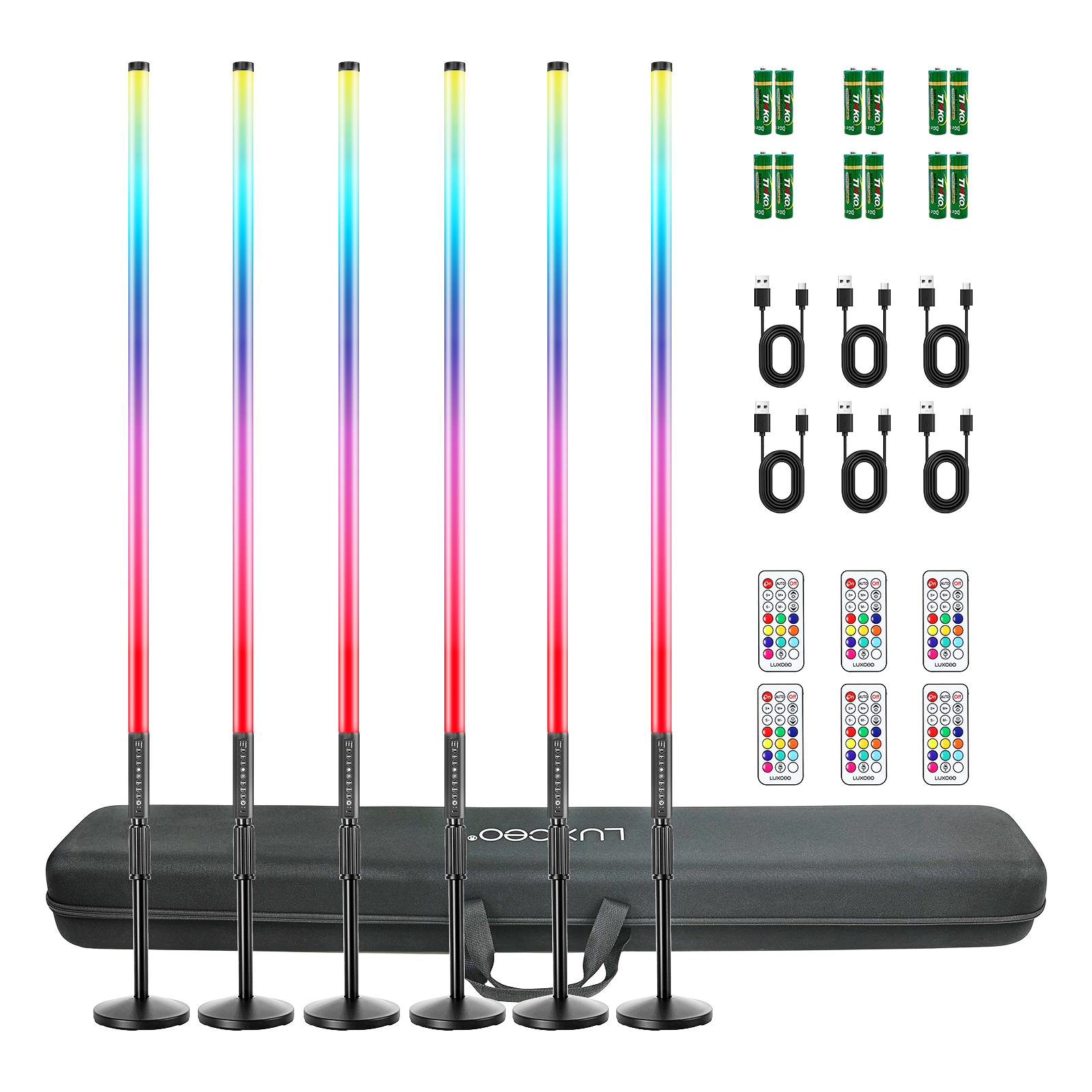 Modern LED RGB Corner Standing Lamp Music Sync USB-Powered PVC Body DIY App for Control White Dimmable Bedroom Living Room