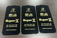 Super X ESD Anti-Statique HD Clair Protecteur D'écran 9H Film De Verre Trempé pour iPhone 16 Pro Max 17 air 15 Plus samsung Infinix