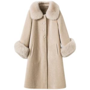 Manteau en fausse fourrure de luxe pour femme, automne-hiver 2025, couleur unie, mi-long, parka chaude, veste en fourrure pour femme - Product Image 1