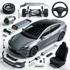 YUCHI OE 1493736-SC-A Nuevo Panel de Cubierta de Parachoques Delantero con Soportes para Asistencia de Estacionamiento para Tesla Model Y 2020-2024 - Product Image 5