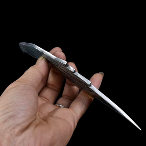 จีน Longquan ปลอมแปลงกุ้งฟูอุปกรณ์พิธีชงชาใบมีดชานกแก้วสแตนเลส - Product Image 5