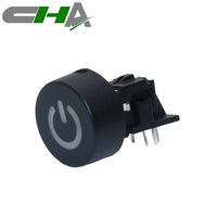 Série C601 12 Volts Type à Angle Droit 12 v 12mm LED Illuminée Étanche Mini Bouton-Poussoir Interrupteur Tactile avec Capuchon