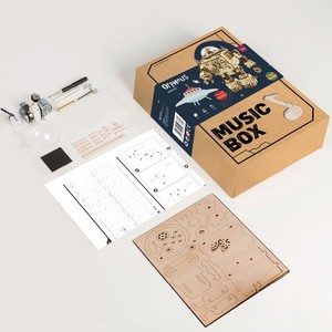 Robotime Rokr Factory Giocattolo Educativo AM601 Carillon Steam Punk Puzzle 3D in <span class=keywords><strong>Legno</strong></span> Fai da Te - Product Image 6