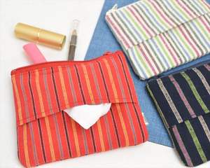 กระเป๋าสุดหรูแท้จากญี่ปุ่นทออย่างพิถีพิถันพร้อมพื้นผิวที่อบอุ่นทำจากผ้าฝ้ายสำหรับเป็นของขวัญ - Product Image 4