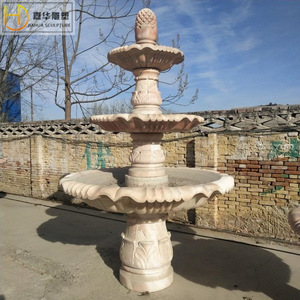 Colonne de fontaine en pierre Jiahua, élément aquatique extérieur traditionnel, durable - Product Image 1