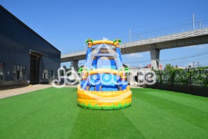 Hot bán thương mại trượt nước <span class=keywords><strong>Inflatable</strong></span> trượt nước <span class=keywords><strong>Inflatable</strong></span> nhiệt đới trượt nước <span class=keywords><strong>Inflatable</strong></span> trượt nước với hồ bơi - Product Image 3