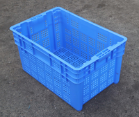 Caisses empilables en plastique pour le transport, paniers pour fruits, légumes et fruits de mer
