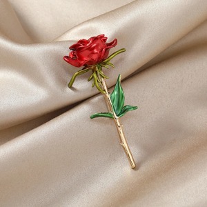 Moda esmalte flor broche mulheres casaco Rose Pin acessórios - Product Image 1